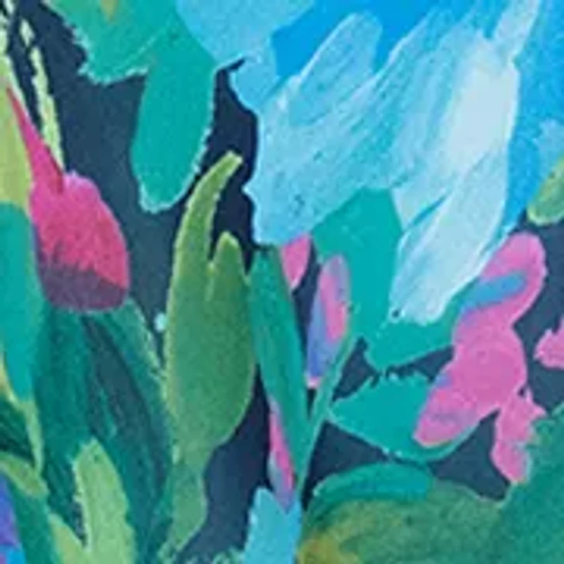 Women's Halter Printed Ruffle Gown