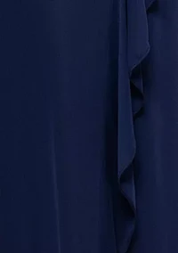 Women's Crew Neck Chiffon Gown