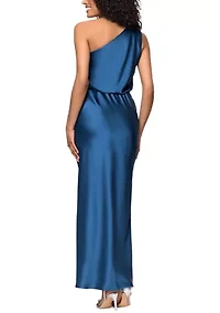 Women's Sleeveless One Shoulder Gown