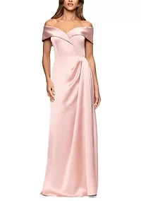 Women's Off the Shoulder Satin Gown