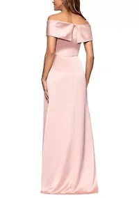 Women's Off the Shoulder Satin Gown