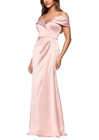 Women's Off the Shoulder Satin Gown