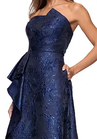 Women's Strapless Brocade Ballgown