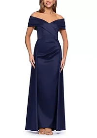 Women's Off The Shoulder Overlay Gown
