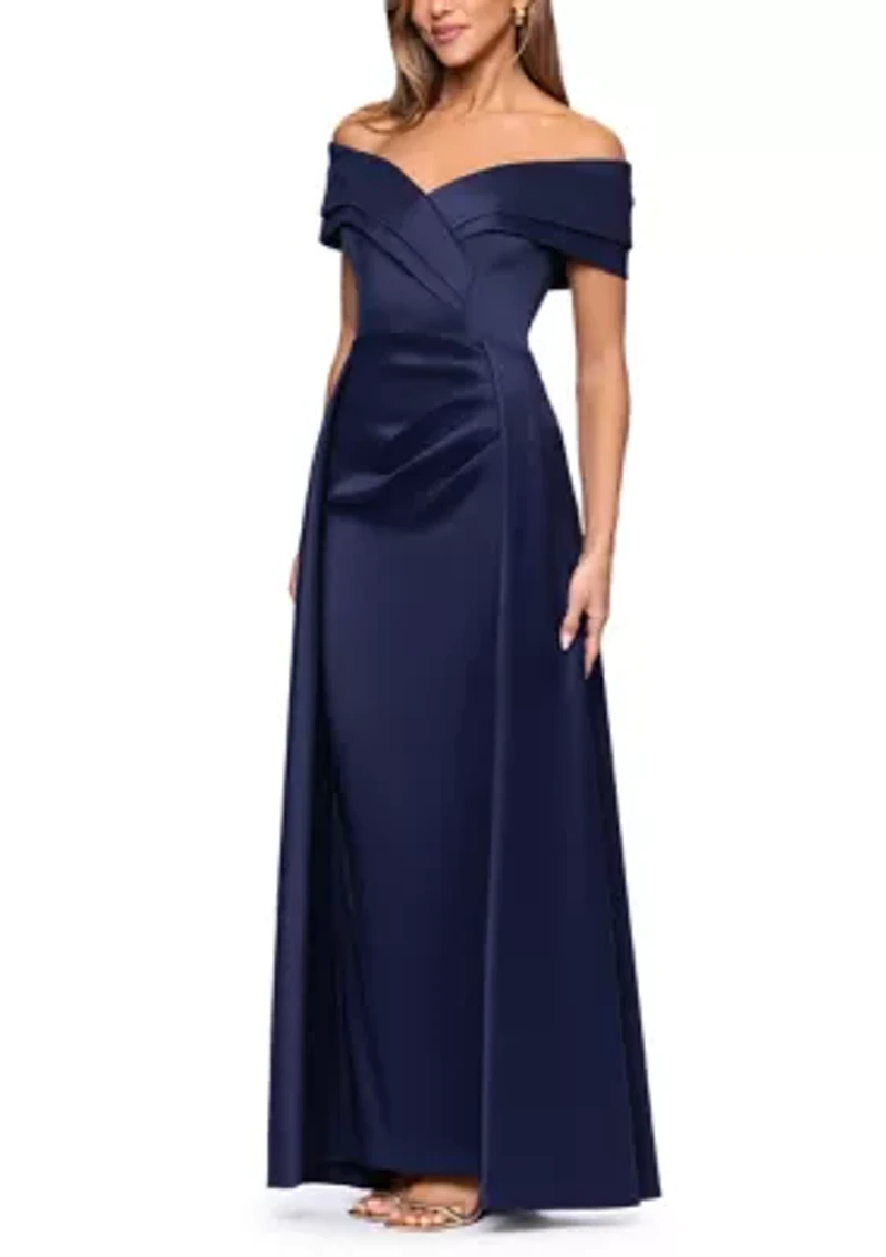 Women's Off The Shoulder Overlay Gown