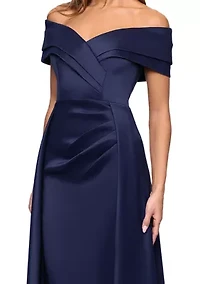 Women's Off The Shoulder Overlay Gown