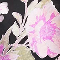 Women's Halter Mock Neck Floral Printed Burnout Gown