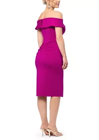 Women's Off the Shoulder Short Cascade Ruffle Dress