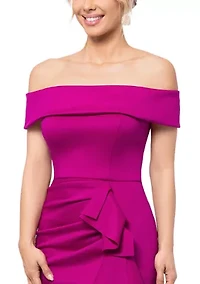 Women's Off the Shoulder Short Cascade Ruffle Dress