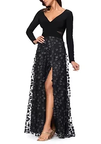 Women's Appliqué A-Line Gown