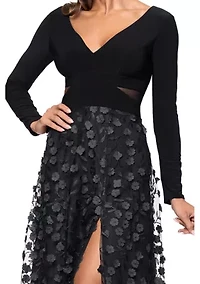 Women's Appliqué A-Line Gown