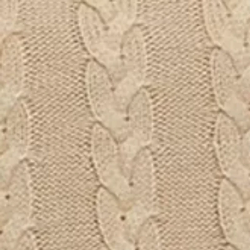 Plus Long Sleeve Mock Neck Solid Cable Sweater Dress