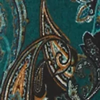 Plus Puff Sleeve Paisley A-Line Dress
