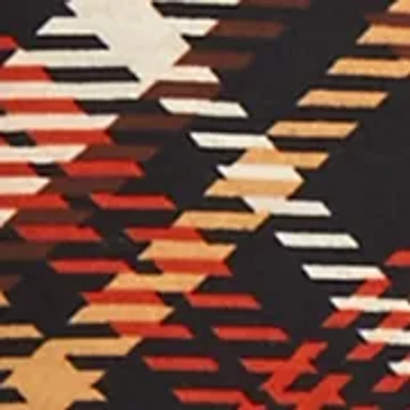 Plus 3/4 Puff Sleeve Plaid A-Line Dress