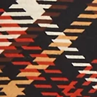 Plus 3/4 Puff Sleeve Plaid A-Line Dress