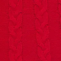 Women's Long Sleeve Mock Neck Solid A-Line Dress