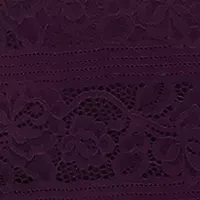Women's 3/4 Sleeve Crew Neck Solid Lace A-Line Dress