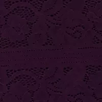 Plus Wide Neck Solid Lace Sheath Dress