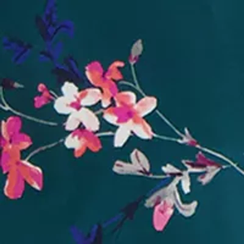 Plus Floral Belted A-Line Dress