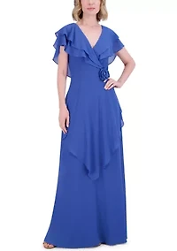 Women's Tiered Ruffle Gown