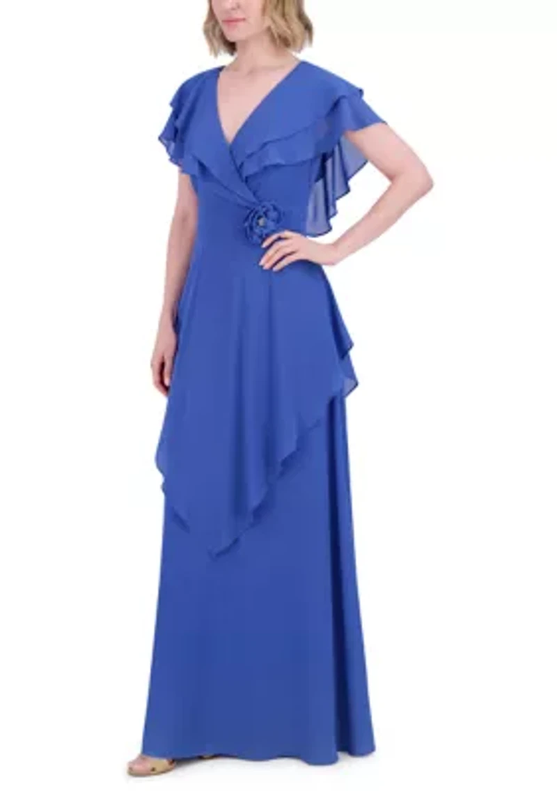 Women's Tiered Ruffle Gown
