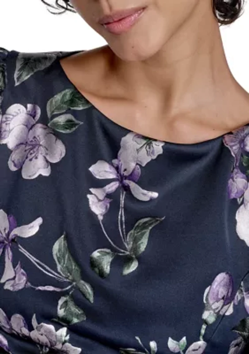 Women's Floral Printed Slim Gown