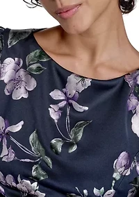 Women's Floral Printed Slim Gown