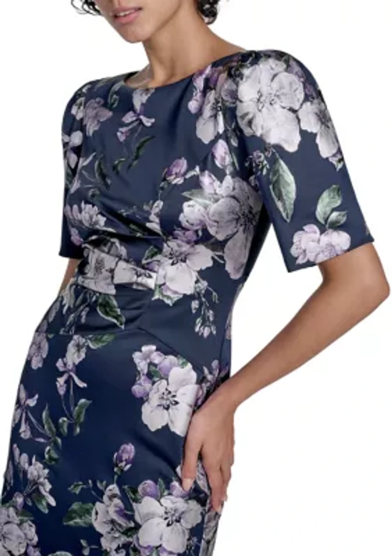 Women's Floral Printed Slim Gown