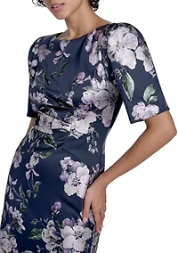 Women's Floral Printed Slim Gown