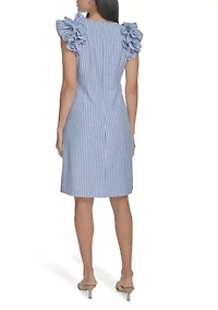 Women's Stripe Printed Sheath Dress