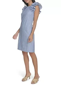 Women's Stripe Printed Sheath Dress