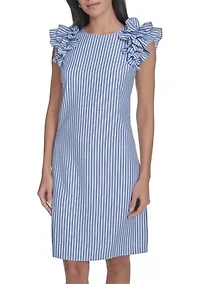 Women's Stripe Printed Sheath Dress