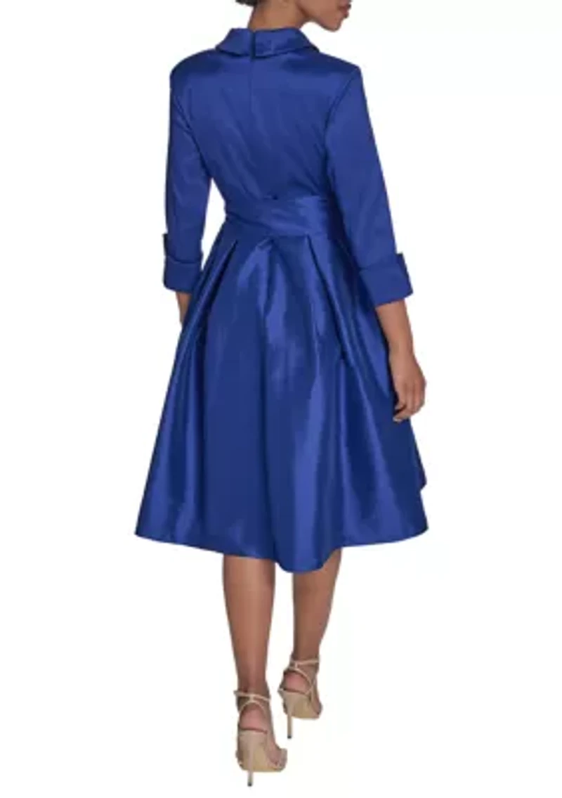 Women's Tie Waist A-Line Dress