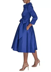 Women's Tie Waist A-Line Dress