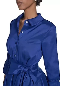 Women's Tie Waist A-Line Dress