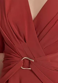 Women's Solid Gathered Waist Dress