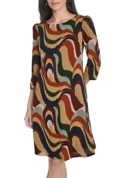Women's Abstract Print A-Line Dress