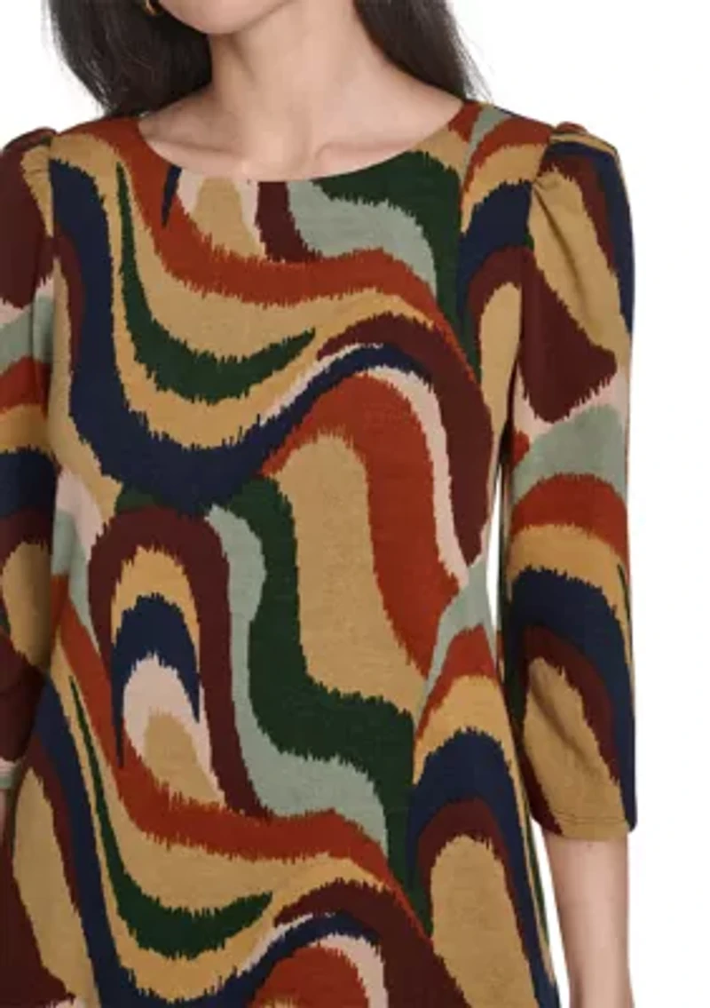 Women's Abstract Print A-Line Dress