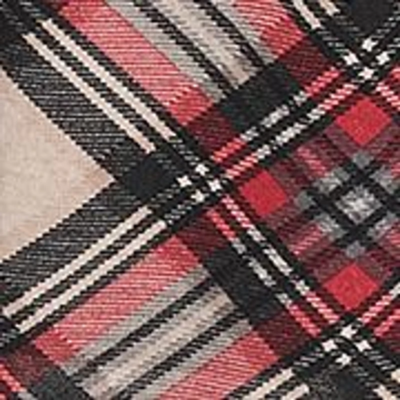 Women's 3/4 Sleeve Crew Neck Plaid Hacci Fit-and-Flare Dress
