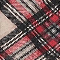 Women's 3/4 Sleeve Crew Neck Plaid Hacci Fit-and-Flare Dress
