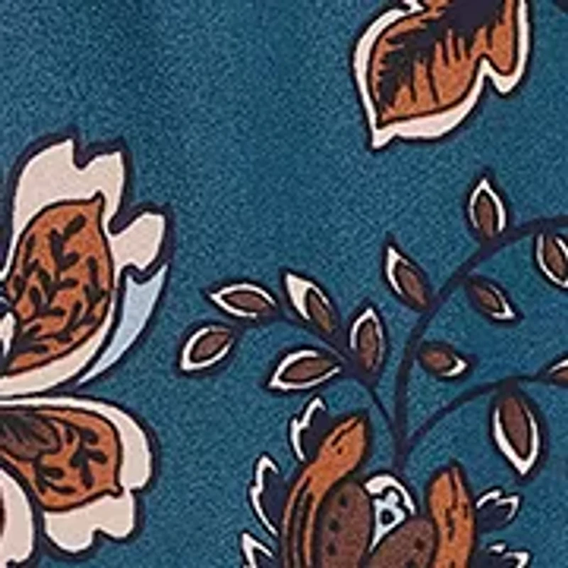 Women's Collared Neck Floral Print Dress