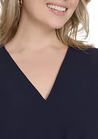 Plus Chiffon Fit and Flare Dress