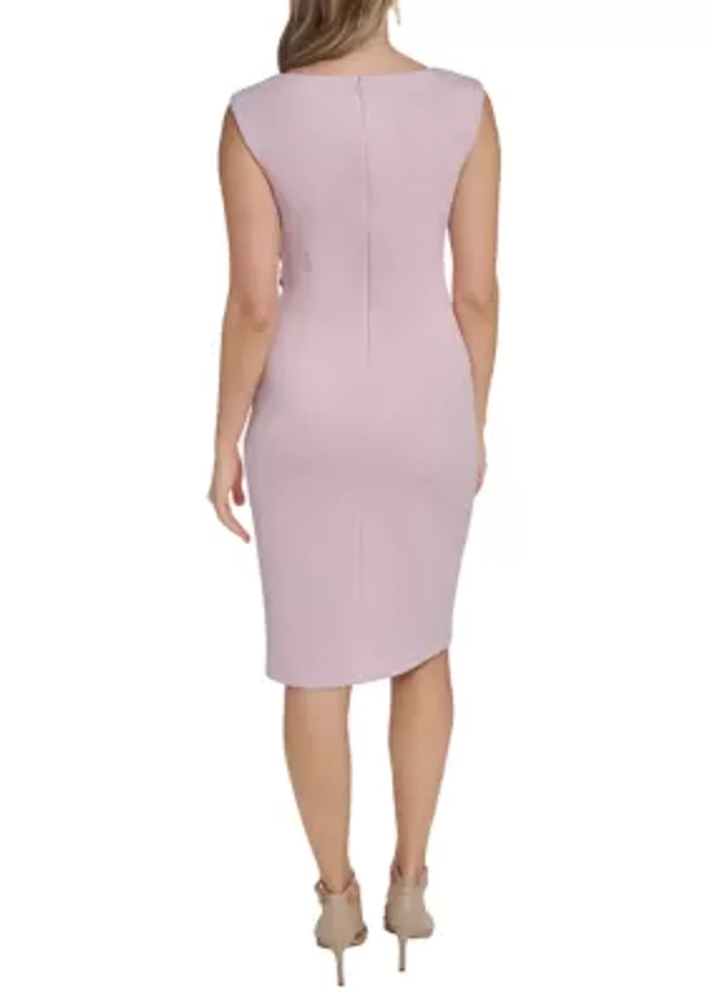 Women's Sleeveless Floral Embroidered Dress