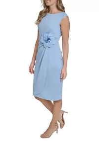 Women's Sleeveless Floral Embroidered Dress