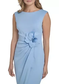 Women's Sleeveless Floral Embroidered Dress