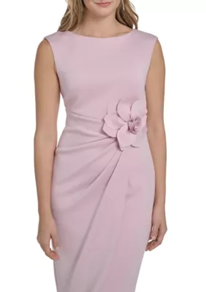 Women's Sleeveless Floral Embroidered Dress