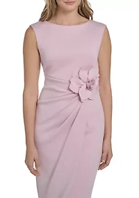 Women's Sleeveless Floral Embroidered Dress