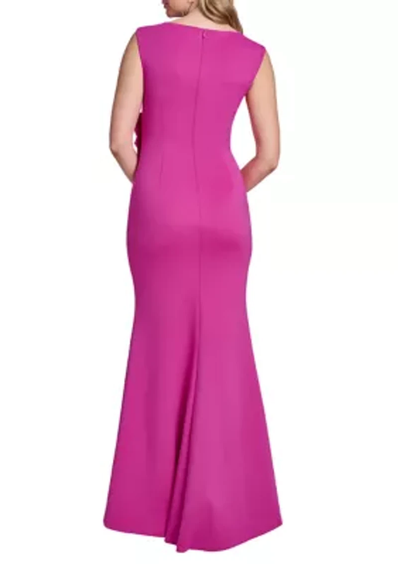 Women's Sleeveless Rose Waist Gown