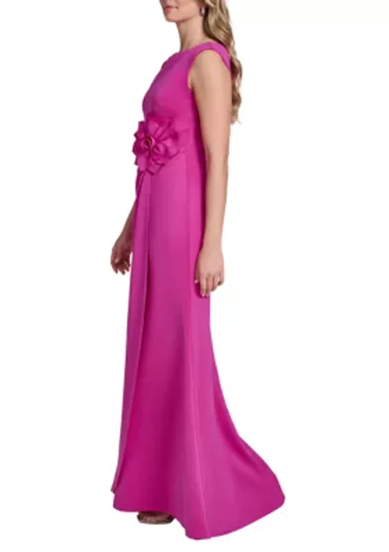 Women's Sleeveless Rose Waist Gown