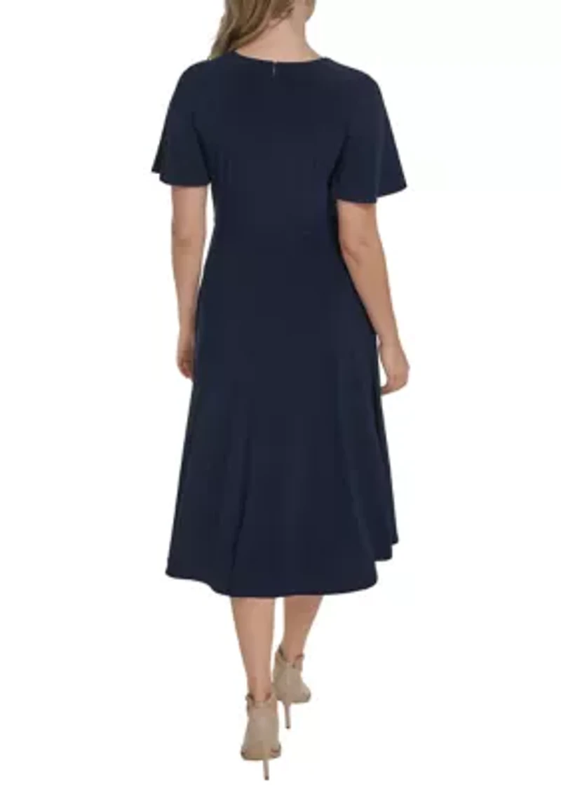 Women's Cinched Midi Dress